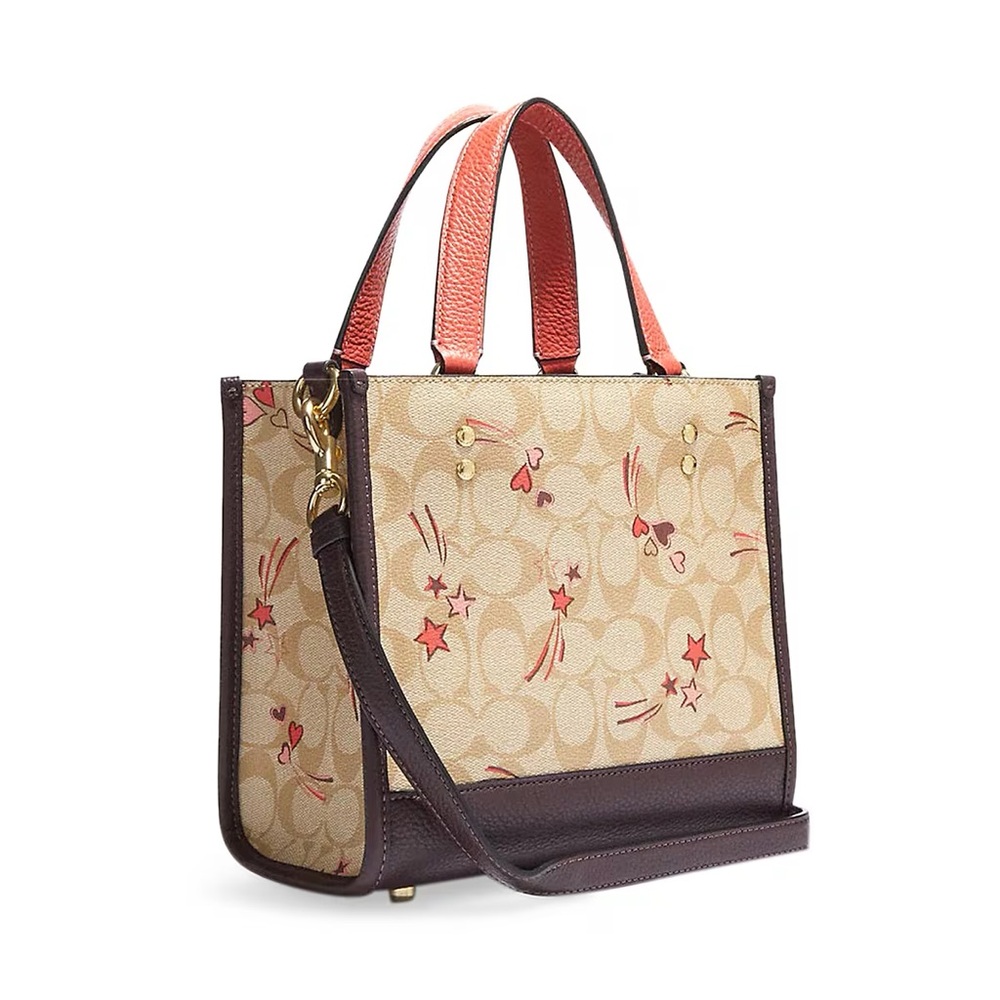 COACH Dempsey 22 Tote in Signature Heart Star Print 🌟 🆕 🎁